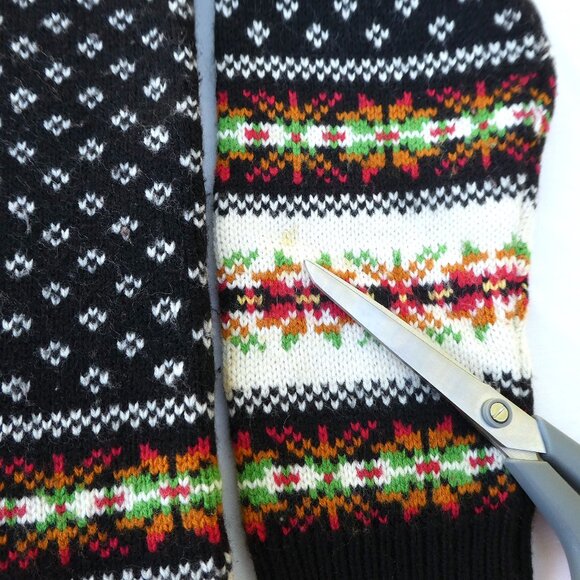 LaMBSWooL Vintage 90s Jones Wear Petite Full Zip Fair Isle Border Birdseye - Picture 8 of 8